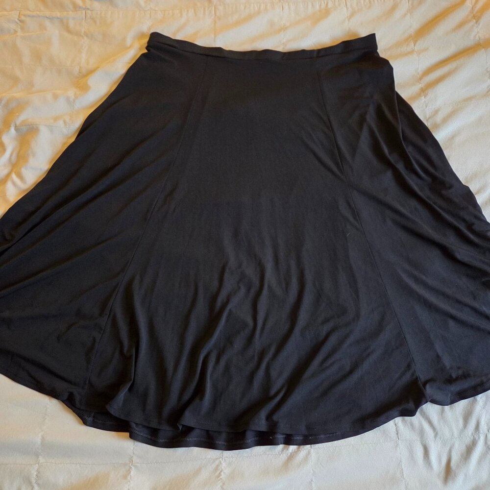 Black Midi Knit Skirt Size 18W-20W